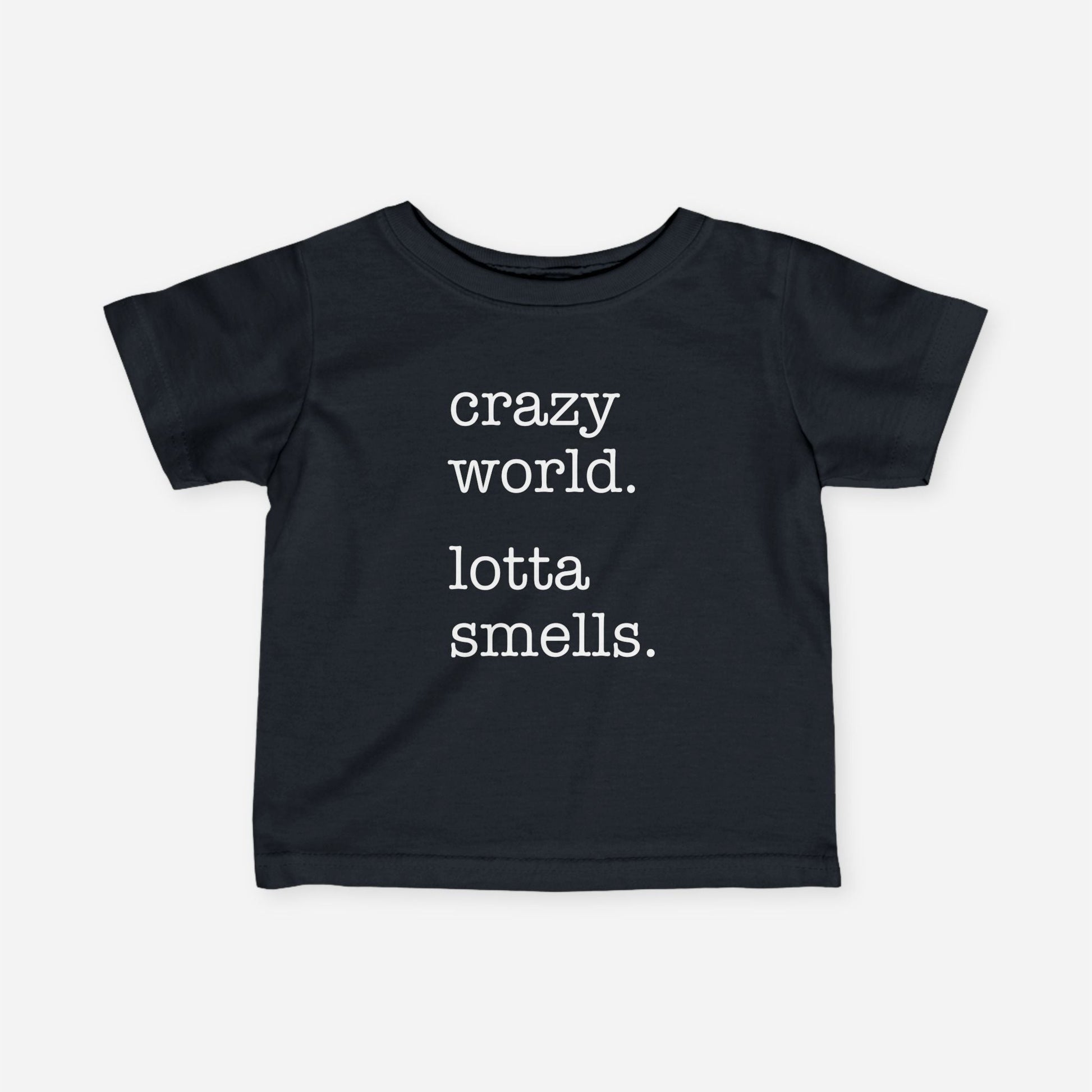 Crazy World Lotta Smells Tee - Black / 6M - Kids clothes